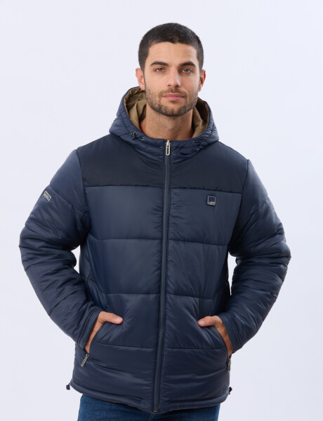 CAMPERA REVERSIBLE CAPITONEADA Azul