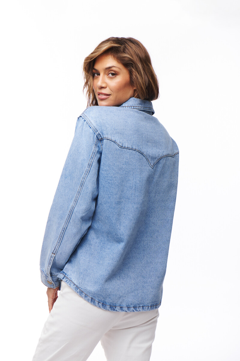 SOBRECAMISA JEAN IRATI AZUL MEDIO