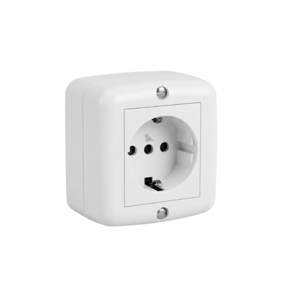 Caja Exterior con Schuko con Seguro Atenea Blanco 