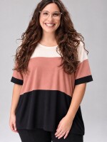 Remera Reina Crudo/rosa/negro