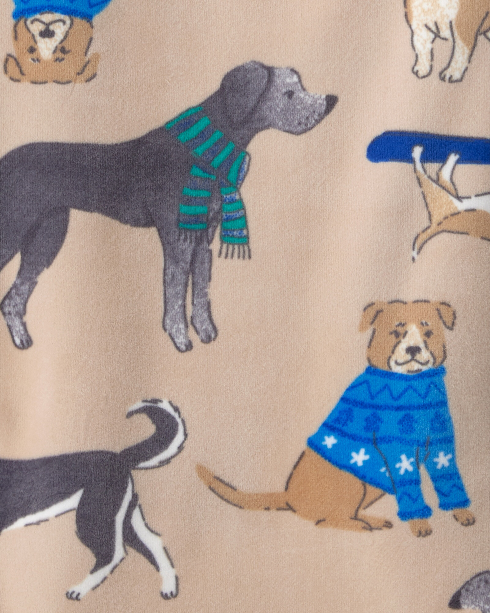 Pijama dos piezas de DreamPlush, remera y pantalón, diseño perros Sin color