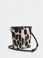 Bolso Bandolera De Piel Estampado Animal crudo