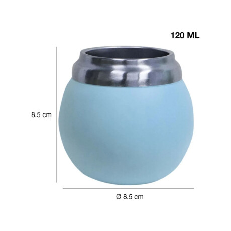 Set Matero Termo 750ml +mate lavable 120ml +bombilla regalo Celeste