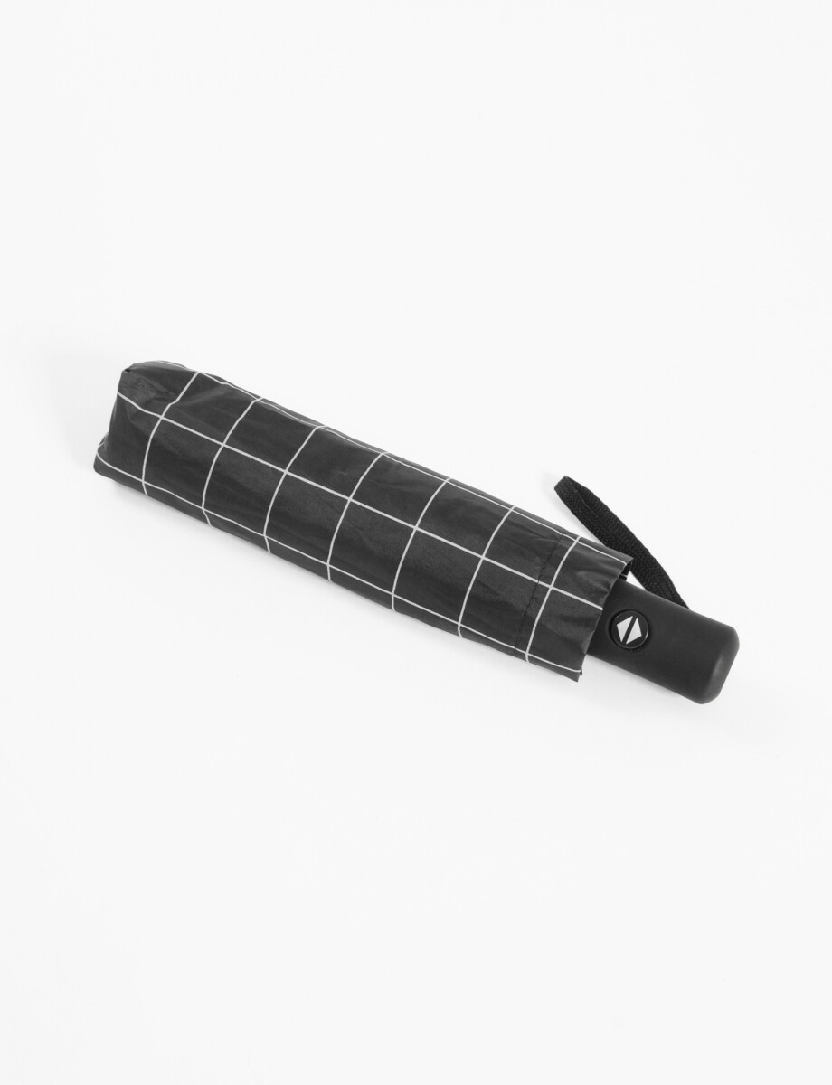 Paraguas geométrico apertura automática - negro 