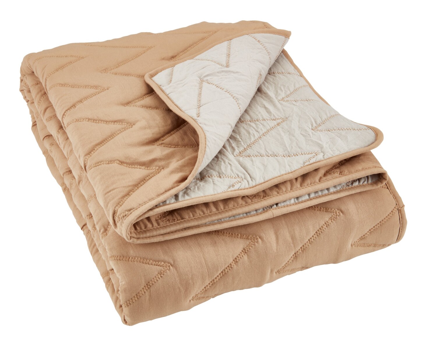 Manta throw acolchada GULSTARR 130x180 marrón 