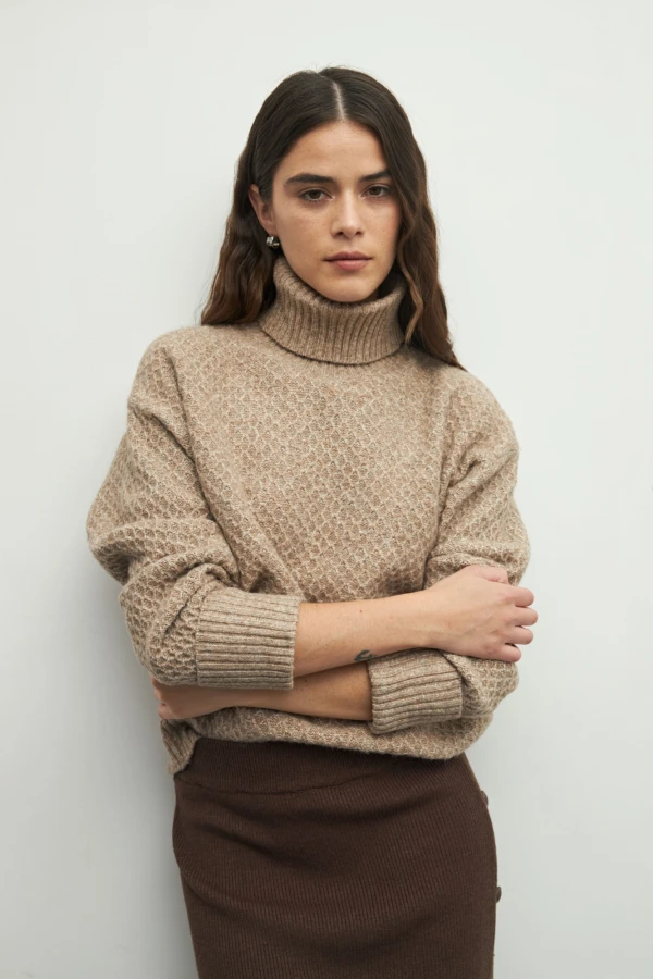 POLERA VICS Beige Melange