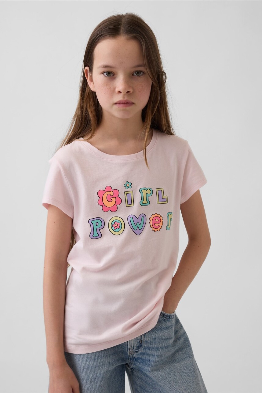 Remera Gráfico Manga Corta Niña Cherry Blossom
