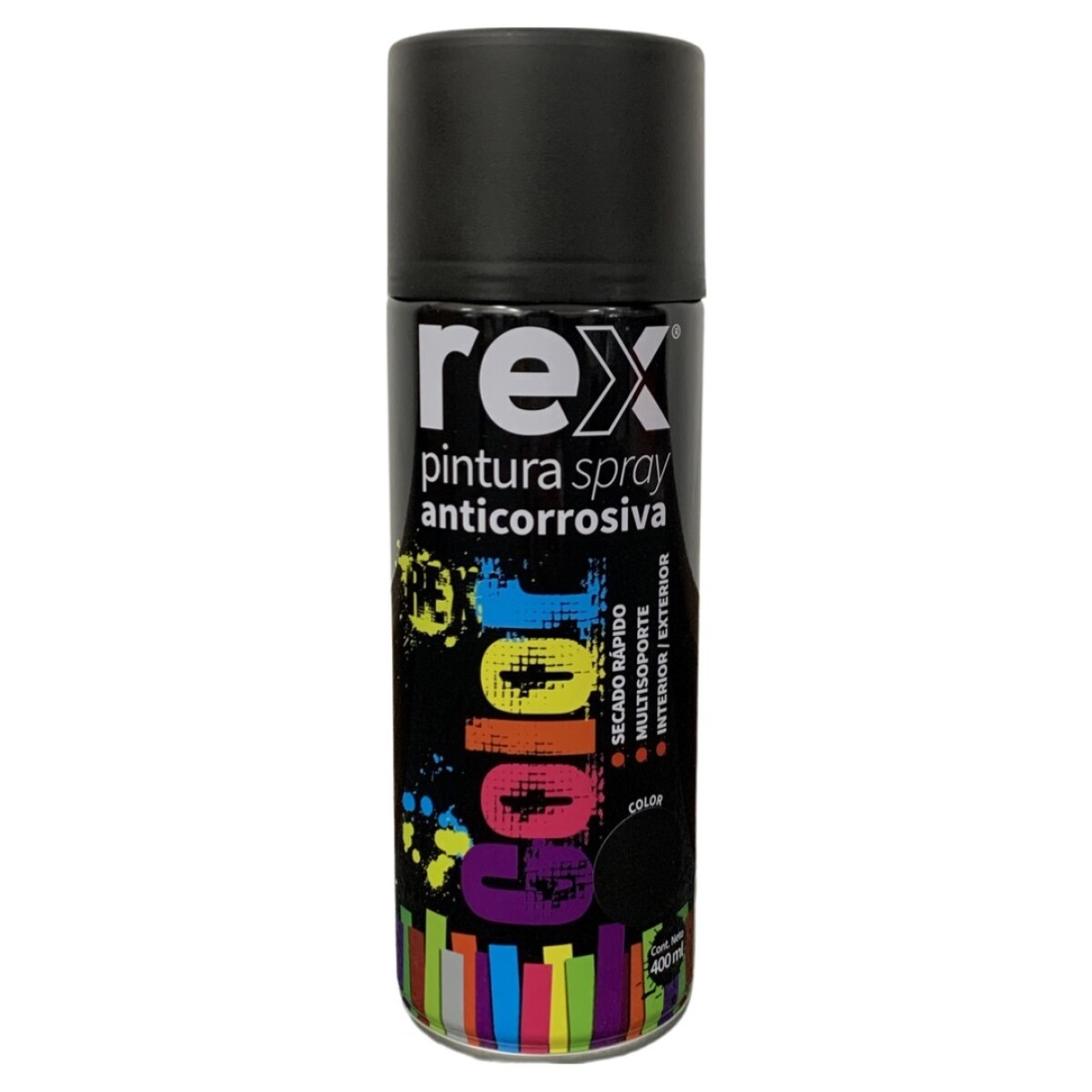 Pintura Aerosol Spray Anticorrosiva Secado Rápido - Negro 