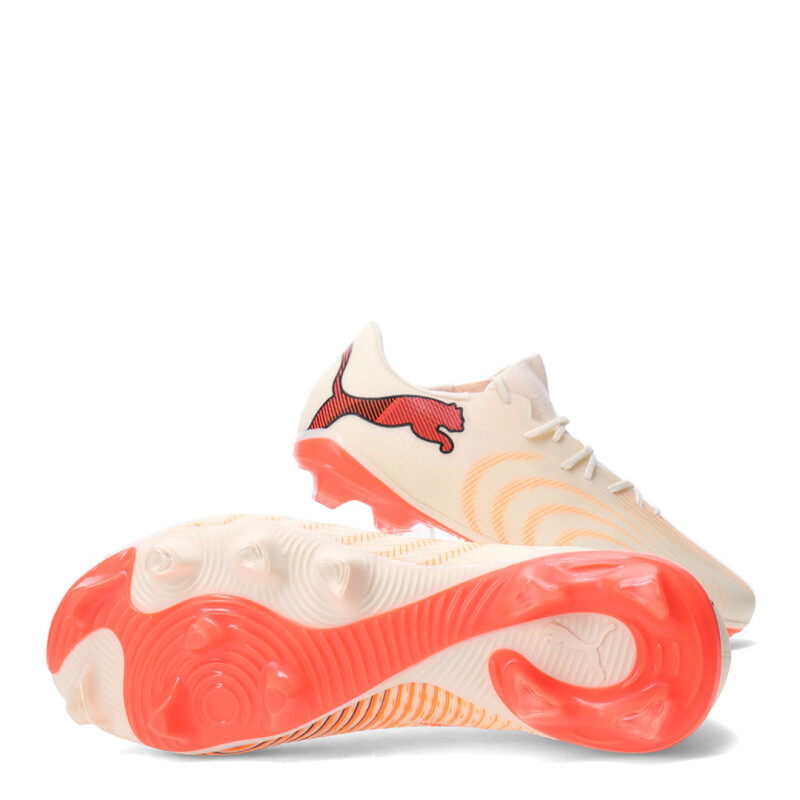 Championes de Hombre Puma Future 9 Match Fusion Fg/Ag Beige - Anaranjado