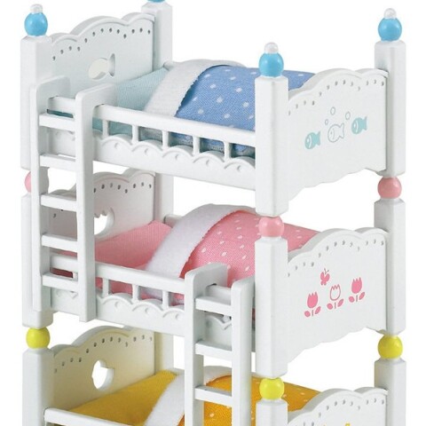 Sylvanian Families Cama Cucheta Triple Habitación Juguete Sylvanian Families Cama Cucheta Triple Habitación Juguete