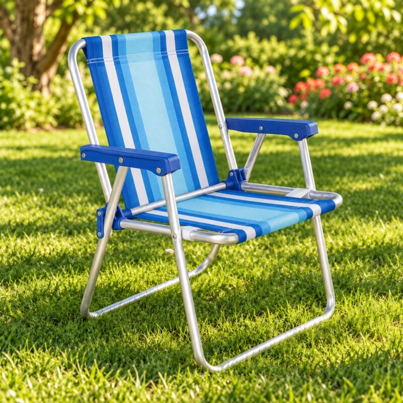 Silla Infantil Alta Aluminio AZUL