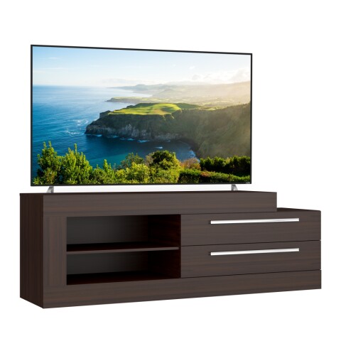 Rack para TV 55" con cajones y estantes Marrón Rack para TV 55" con cajones y estantes Marrón