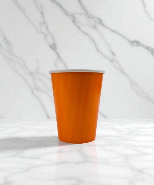 Vaso polipapel 8 oz NARANJA