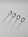 Cuchara Asher Set 4 Un. Plateado Brillante Color Unico
