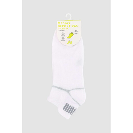 Ciclista deportiva elastico con estamapa reflectiva Blanco