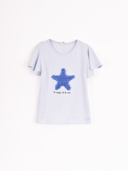 REMERA PAU CELESTE