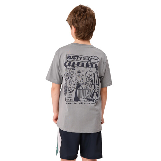 Remera Rusty de niño Surfside - Gris Remera Rusty de niño Surfside - Gris