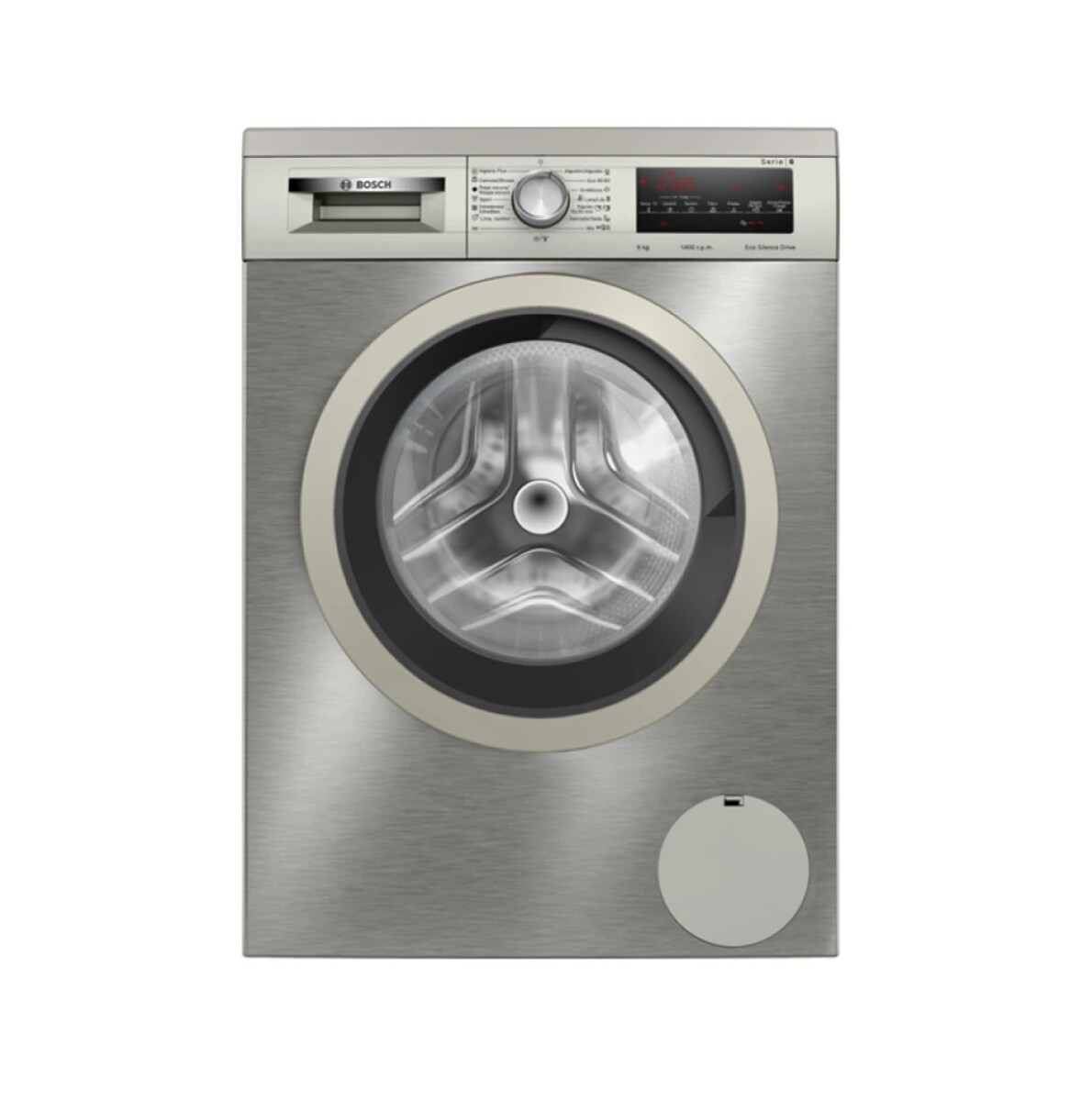 Lavarropas Inverter 9 Kg Inox BoschWUU28T6KES 