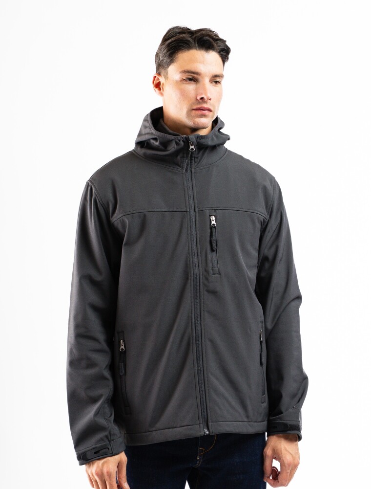 Campera Neopreno con Capucha Gris Oscuro