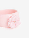 Brazaletes Acrilico Brazalete Flor Resina - Dorado