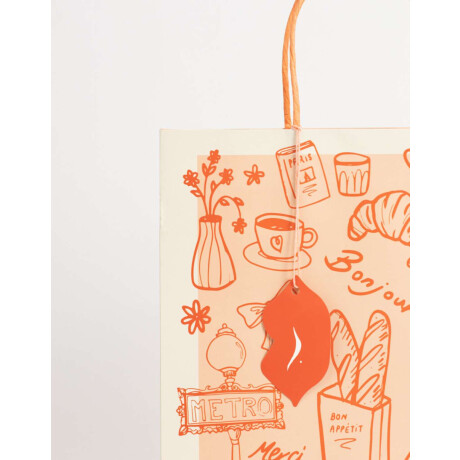 Bolsa De Regalo Estampada Rosa Claro