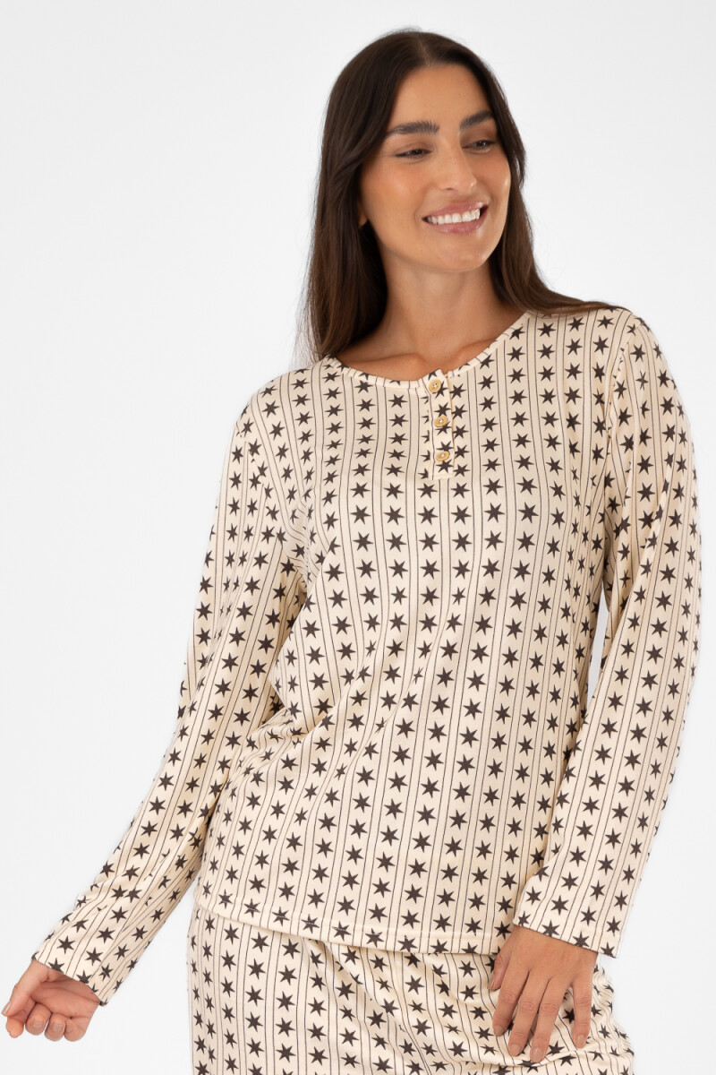 Pijama stars needle Beige