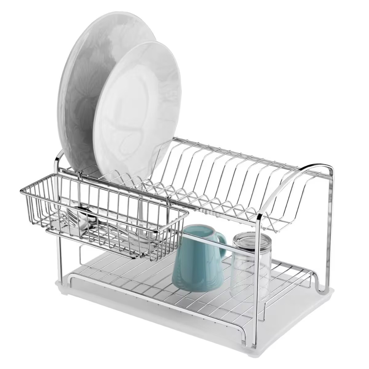 Escurreplatos Con Bandeja Cromado 