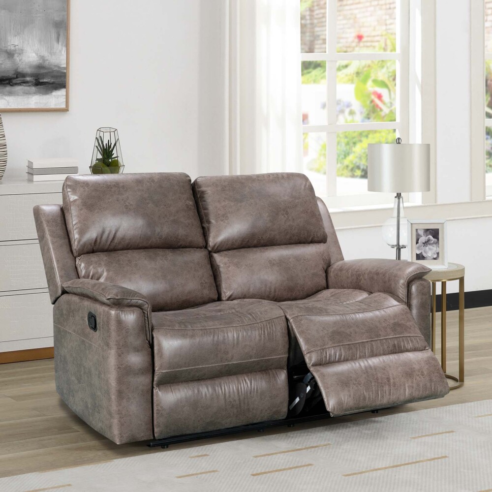 RECLINER MANUAL 2 CUERPOS TELA MARRON LAGOS MOKA