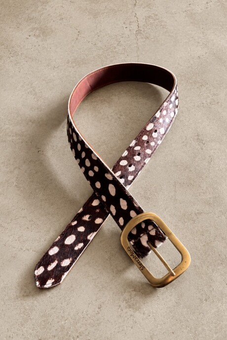 Total Dots Belt Chocolate / Dorado