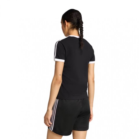 REMERA adidas 3 STRIPE TEE SLIM Black White