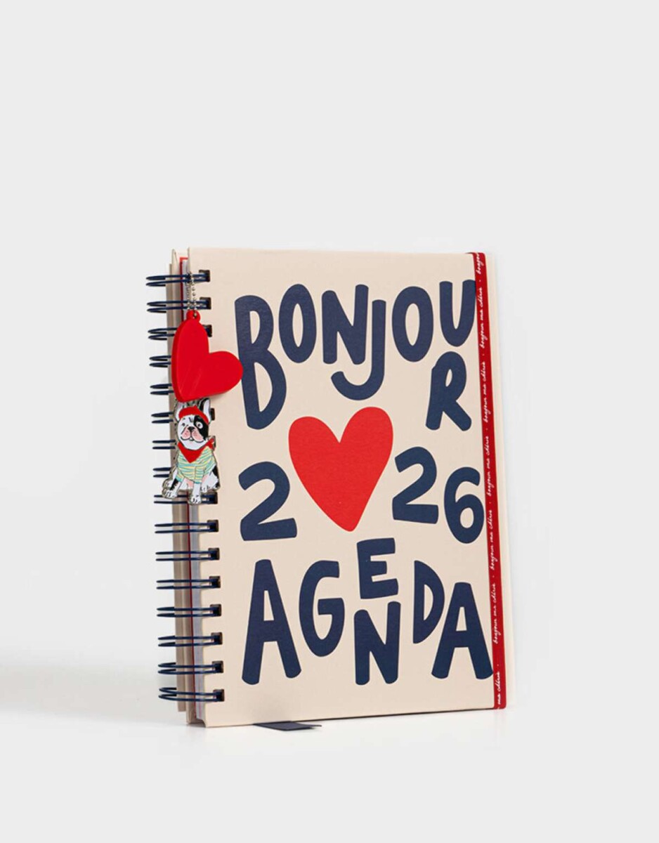 Agenda Bonjour 2026 - Combinacion Tricolor 