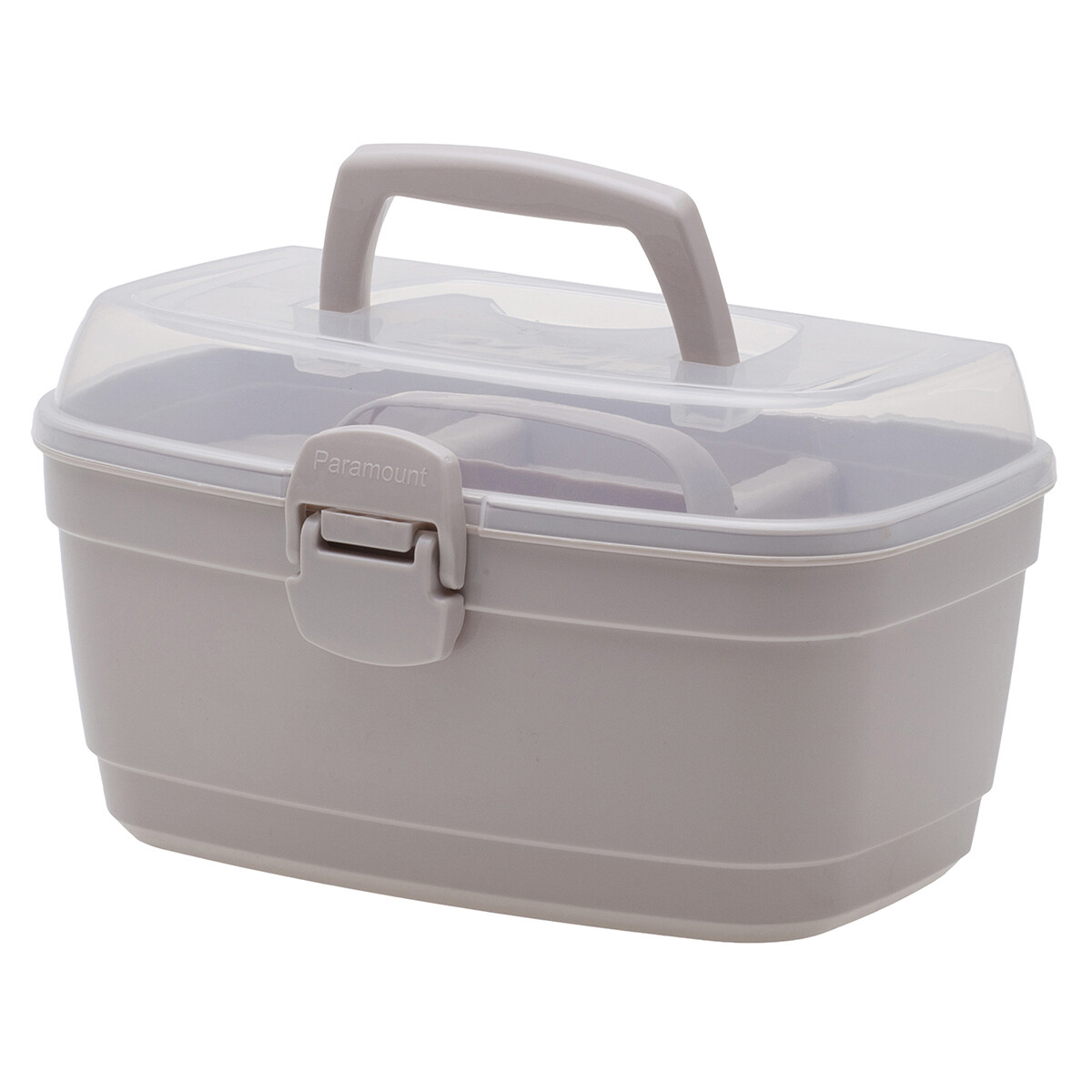 Caja organizadora con bandeja M - GRIS 