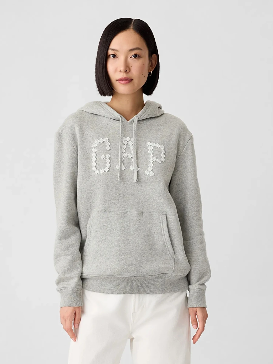 Canguro Logo Gap Mujer - Heather Grey Floral 