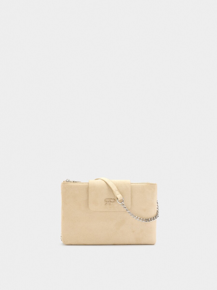 Bolso Bandolera Doble Efecto Piel - taupe 