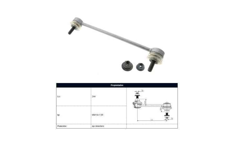 Bieleta Mercedes Benz B 180 (W245)/B 200 (W245)/A 150 (W169)/A 160 (W169) 03-13 Der/Izq Bieleta Mercedes Benz B 180 (W245)/B 200 (W245)/A 150 (W169)/A 160 (W169) 03-13 Der/Izq