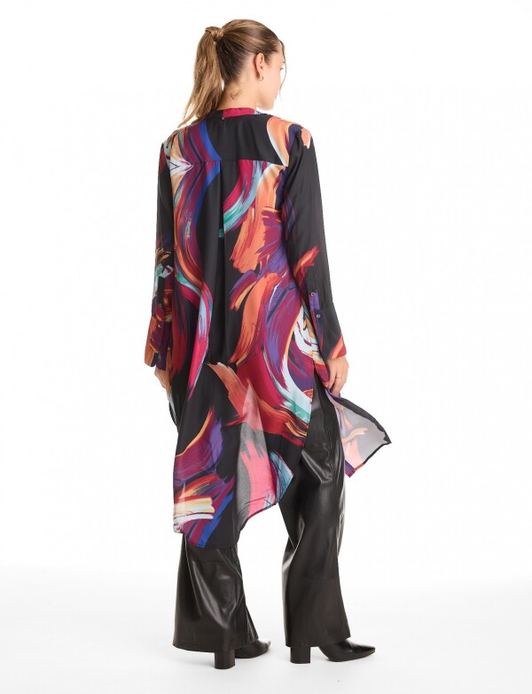 Tunica Gasa Print NEGRO/MULTI