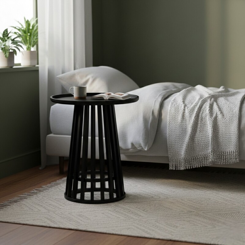 MESA CENTRO NEGRO 40X47CM Unica