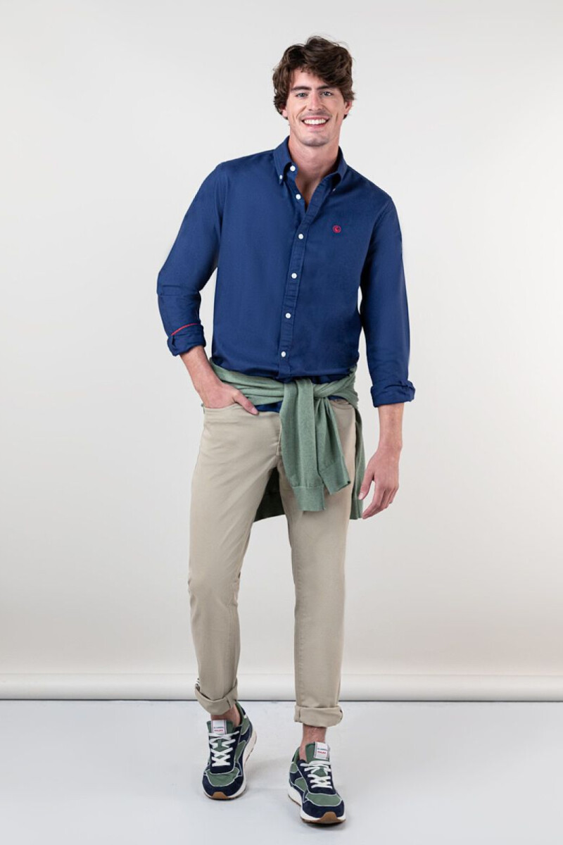 Camisa Garment Dyed Marino