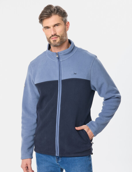 CAMPERA POLAR BICOLOR Azul