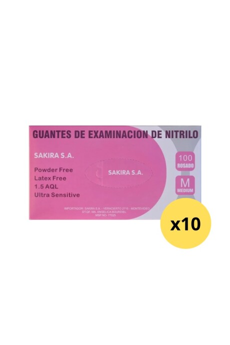 Guantes de Nitrilo Caja x 100 unidades OFERTA CAJA CERRADA X 10 Rosado