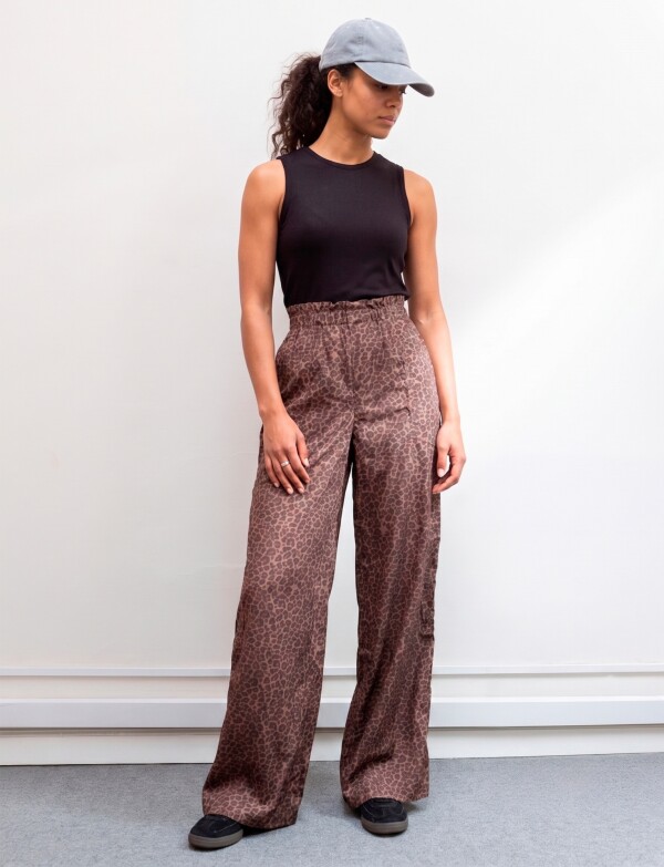 Pantalon Wide Leg TOSTADO/MULTI