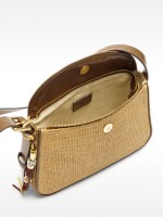 Bolso Bandolera De Efecto Rafia Con Solapa natural