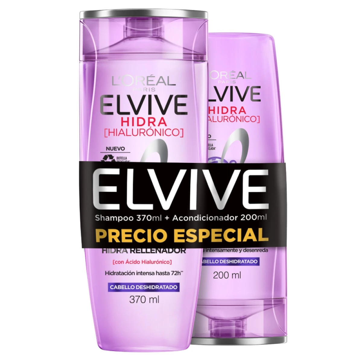 Pack L'Oréal Paris Elvive Hialurónico Shampoo 370ml + Acondicionador 200ml 