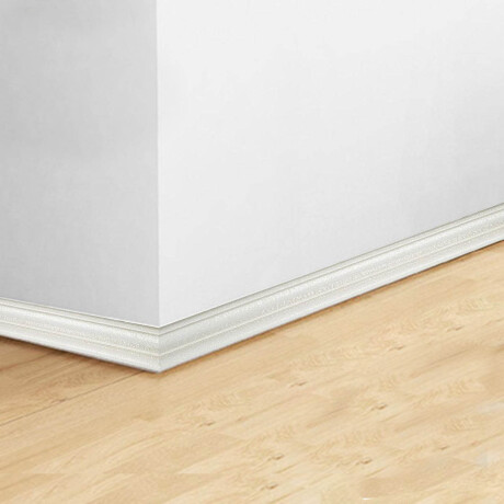 Revestimiento Zócalo 3D Adhesivo 2.35mt Pared Blanco Jug004010-b