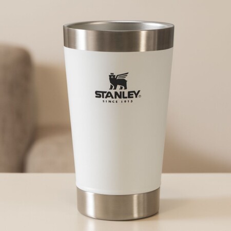 VASO TÉRMICO PINTA CON DESTAPADOR STANLEY 0.47L Blanco