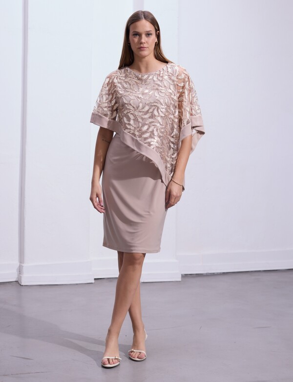 Vestido Overlay BEIGE/MULTI