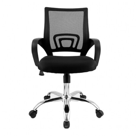 SILLA DE ESCRITORIO MALLADA CON SOPORTE LUMAR - NEGRO Silla De Escritorio Mallada Con Soporte Lumar Negra
