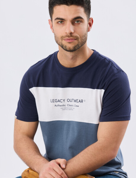 REMERA RAYADA DE ALGODÓN Piedra