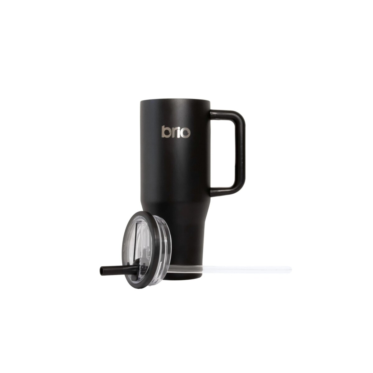 Vaso Térmico Brio 1200ML con Pico Rígido y Sorbito - NEGRO 