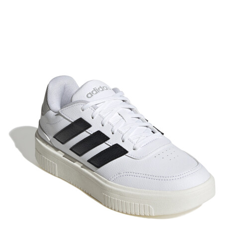 Championes de Mujer Adidas Courtblock Blanco - Negro - Gris